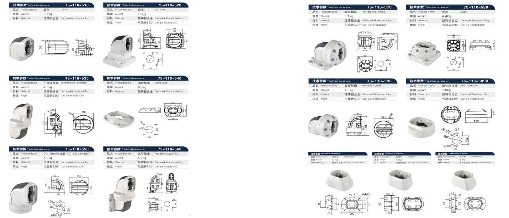 110重型支托臂系统（110 heavy type Support arm systems）